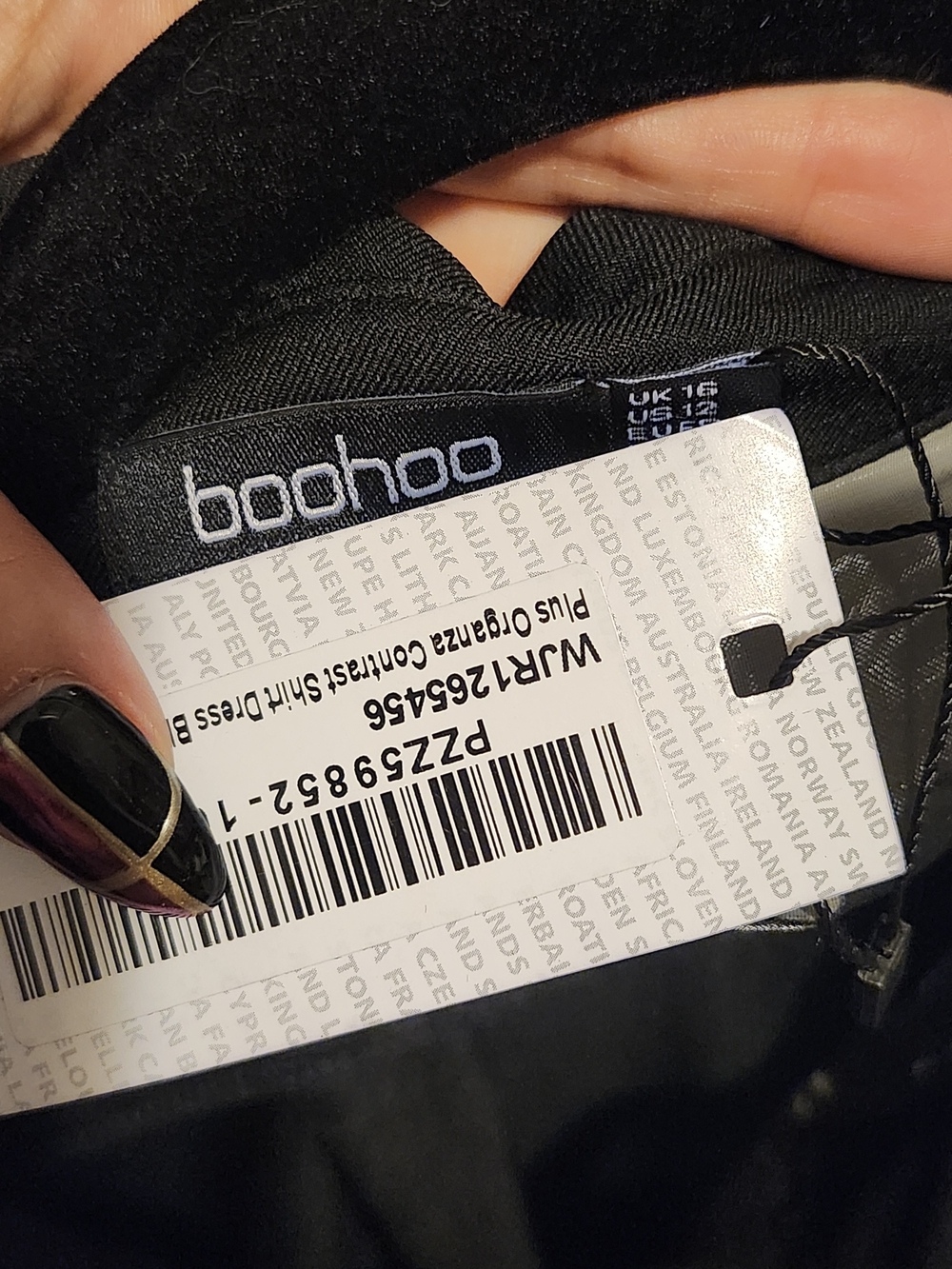 Boohoo Black Chiffon Panel Shirt Dress - Picture 4 of 8